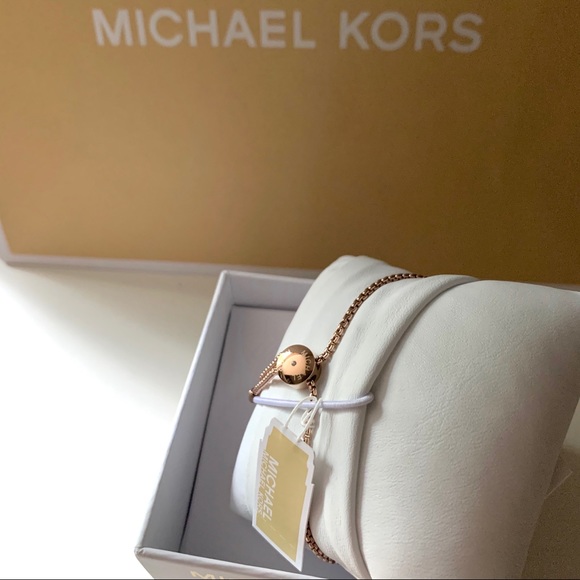 NWT authentic MK rosegold tone slider bracelet - Picture 4 of 6